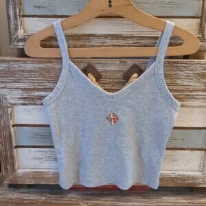 Tank Gray Mushroom Patch size Medium/Large juniors